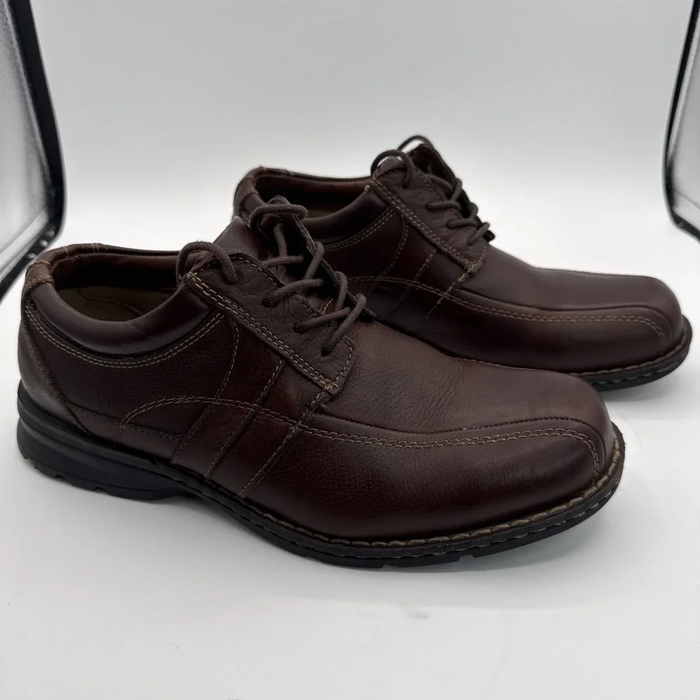 Dockers Men's Brown Casual Or Dress‎ Leather Shoes Sz 9.5 W Fall Everyday Wear